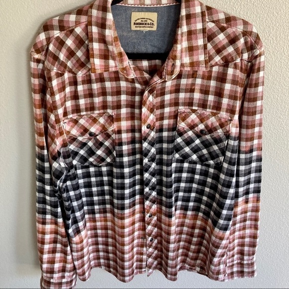 VINTAGE Sears Roebuck & Co Plaid Button Down Shirt - Picture 3 of 10